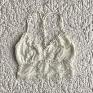 White Lace Racerback Bralette by Hollister's Gilly Hicks